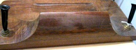 1940 Wooden Pen Holder/Desk set celebrating the 80th anniversary of the Pony Express featuring Franklin D. Roosevelt and James Farley