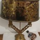 Art Deco Period Metal Base Lamp- Candelabra style