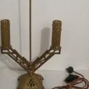 Art Deco Period Metal Base Lamp- Candelabra style