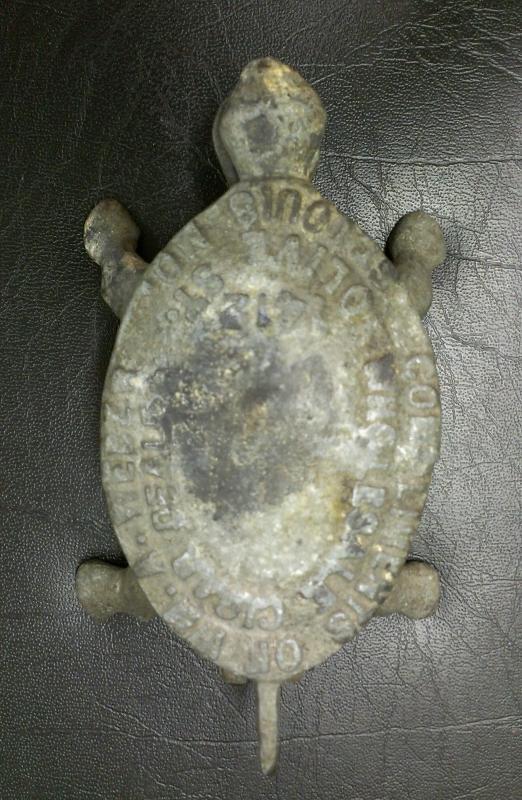 WM.A.WEBER WHOLESALE CIGAR DEALER ST LOUIS MO ADVERTISING CAST IRON FIGURAL TURTLE ASHTRAY