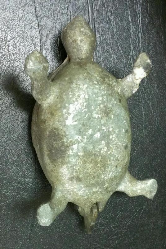 WM.A.WEBER WHOLESALE CIGAR DEALER ST LOUIS MO ADVERTISING CAST IRON FIGURAL TURTLE ASHTRAY
