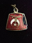 Shriners Fez Charm Enameled Masonic FOB
