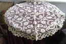 Antique Bobbin lace Tabletop for Lamp Table