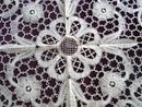 Antique Bobbin lace Tabletop for Lamp Table
