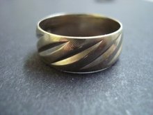 Gents Wedding Ring wide Band White Gold