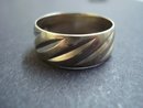 Gents Wedding Ring wide Band White Gold