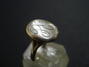 Antique Locket Ring Sterling Monograms