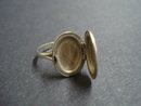 Antique Locket Ring Sterling Monograms