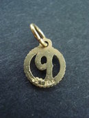 Pretty Pendant or Charm Gold Monogram P