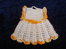 Figural Pothholder Tiny Dress hand Crochet