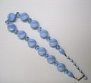Antique Art Glass Necklace Sky Blue