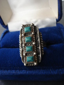 Lovely Vintage Sterling Ring Turquoise
