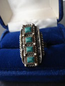 Lovely Vintage Sterling Ring Turquoise