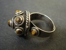 Unique Vintage Sterling Ring Tigers Eye Poison Ring