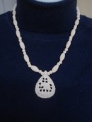 Marvelous Antique Ivory Pendant Necklace Hand Carved