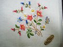 Handkerchief Hanky Hankie Floral Embroidery