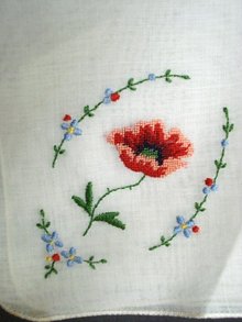 Handkerchief Petit Point Embroidery