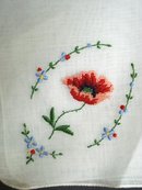 Handkerchief Petit Point Embroidery