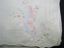 Vintage Hankie Floral Embroidery