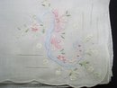 Vintage Hankie Floral Embroidery
