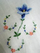 Handkerchief Petit Point Embroidery