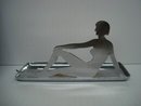 Art Deco Ashtray Chrome Nude Lady
