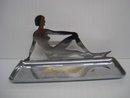 Art Deco Ashtray Chrome Nude Lady