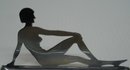 Art Deco Ashtray Chrome Nude Lady
