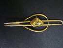 Antique Equestrian Tie Clip Golden Horse
