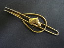 Antique Equestrian Tie Clip Golden Horse