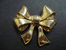 Vintage Broach Golden Bow