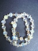 Crystal Bead Necklace Antique Faceted Crystal