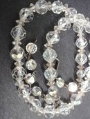 Crystal Bead Necklace Antique Faceted Crystal