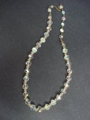 Crystal Bead Necklace Antique Faceted Crystal