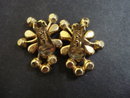 Impressive Vintage Earrings Clip Style Golden Amber Tone Signed Avon