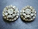 Exquisite Vintage Earrings Multi Level Crystal Clear Rhinestone