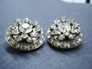 Exquisite Vintage Earrings Multi Level Crystal Clear Rhinestone