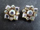 Precious Earrings Aurora Borealis Clip Style