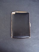 Antique Cigarette Case / Lighter Black Leather