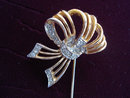 Vintage Hatpin Jewelled Bow - Signed