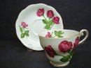 Royal Standard Teacup and Saucer Three Red Roses