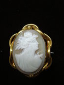 Precious Antique Cameo Brooch Genuine Shell Cameo