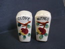 Antique Condiment Shakers Nutmeg and Clove