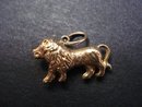 Unusual Vintage Gold Charm or Pendant Gold Lion