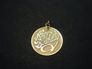 Stunning Vintage Gold Medallion Pendant or Charm - Happy Birthday