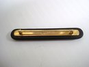 Victorian Gold Bar Pin - 10k Black Jet Brooch