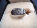 Sterling Silver Ring - Monogram B and F