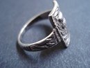 Superb Vintage Silver Ring Scottish Thistle