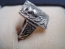 Superb Vintage Silver Ring Scottish Thistle