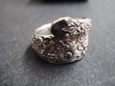Antique Sterling Ring - Ornate Serpent